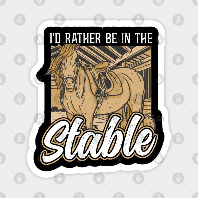 I'd Rather Be In The Stable - Clydesdale Magnet by Peco-Designs