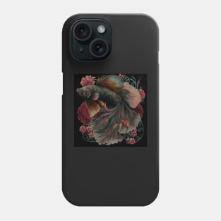 Floral Betta fish Phone Case