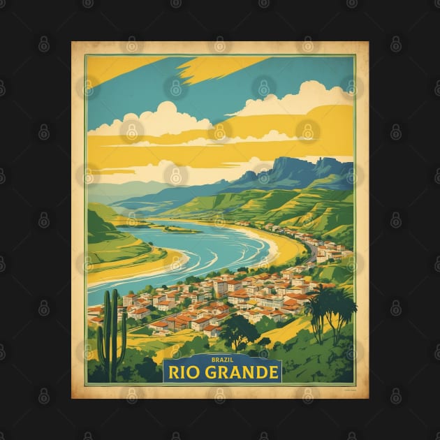 Rio Grande Do Sul Brazil Vintage Tourism Travel Poster by TravelersGems