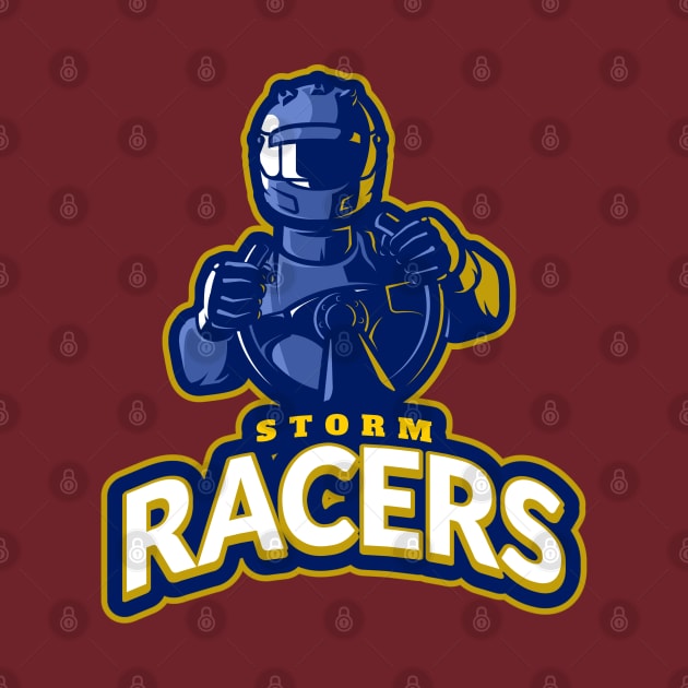 Storm Racers Gaming Design T-shirt Coffee Mug Apparel Notebook Sticker Gift Mobile Cover by Eemwal Design