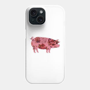 Pig and Roses Animal Farm Phone Case