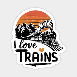 I Love Trains, Train Lovers Magnet