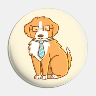 Business Puppy Pin