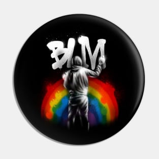 blm rainbow Pin