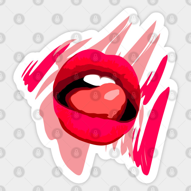 Pink Lips - Lips - Sticker