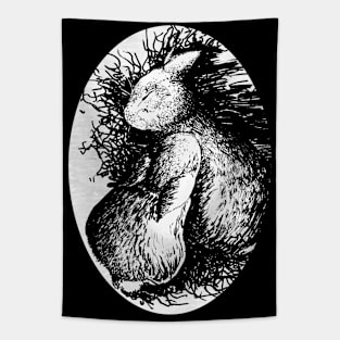 Sleepy Rabbits - wildlife inspired Tapestry
