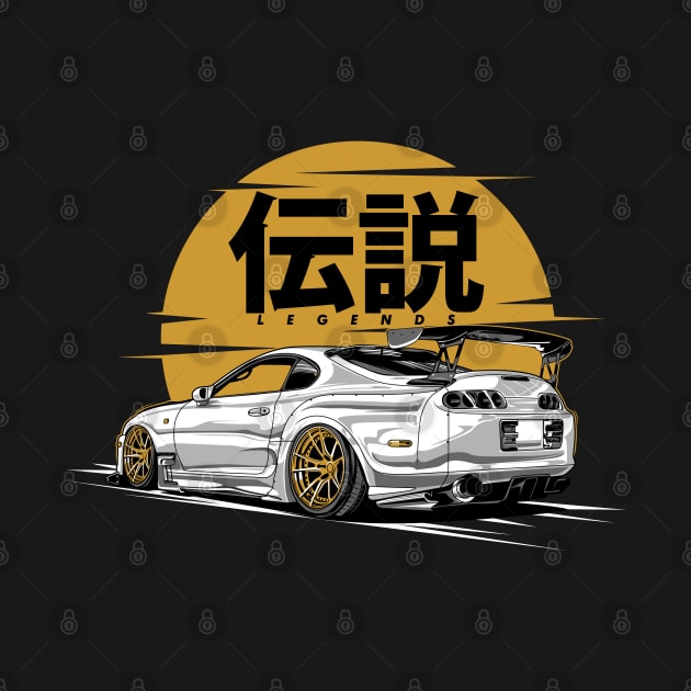 Supra 2JZ Turbo JDM Tuning Car 90s by Automotive Apparel & Accessoires