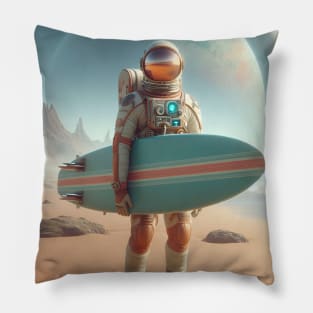 Space Surfer Red Planet Pillow