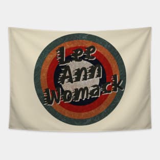 Retro Color Typography Faded Style Lee Ann Womack Tapestry