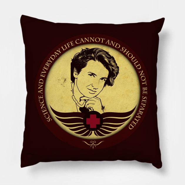 Art of Medicine: Rosalind Franklin Pillow by CTShirts