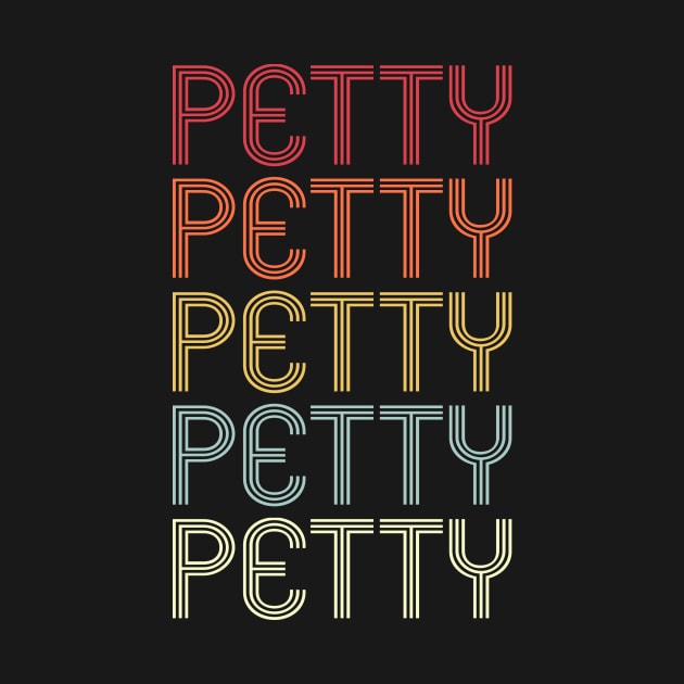 Retro Petty Wordmark Repeat - Vintage Style by Realistic Flamingo