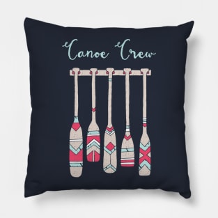 Canoe Crew T-shirt Design Pillow