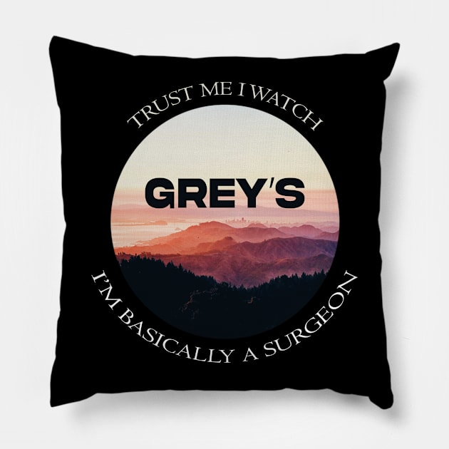 greys anatomy quote Pillow by  Berbero