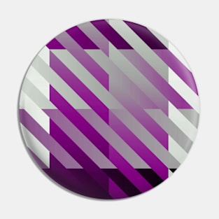 Asexual Pride Diagonal Stripes Colored Checkerboard Pattern Pin