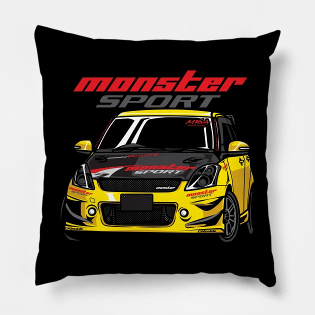 SUZUKI SPORT ZC32S Pillow by Rockartworks