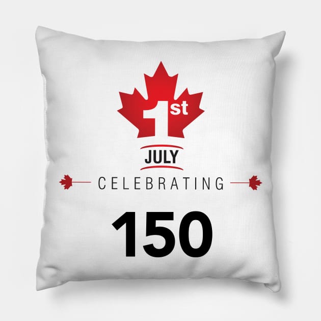 Canada Day 150th Anniversary Pillow by vladocar