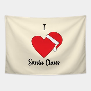 I Love Santa Claus - Santa Claus Hat - Merry Christmas Gift Tapestry