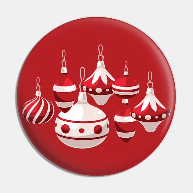 Beautiful Red White Christmas Ornaments Pin by bragova