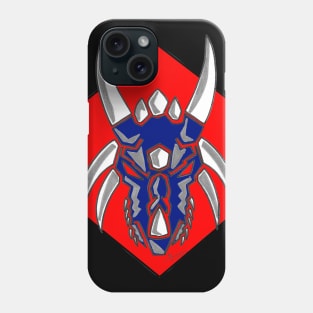 Blue Dragon Head Mounted on Red Phone Case