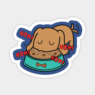 cute dog eating food 1 Magnet