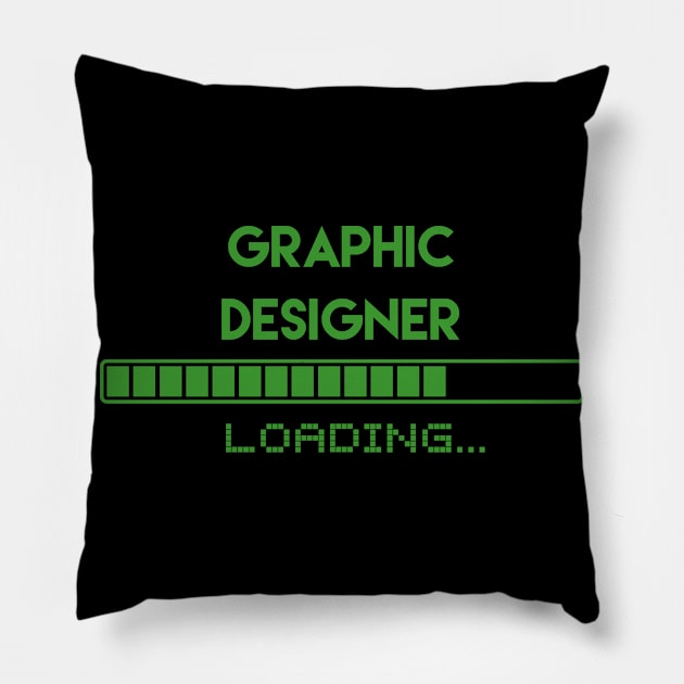 Graphic Designer Loading Pillow by Grove Designs