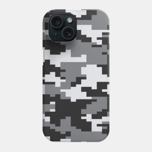 Black And White Pixel Camo Phone Case