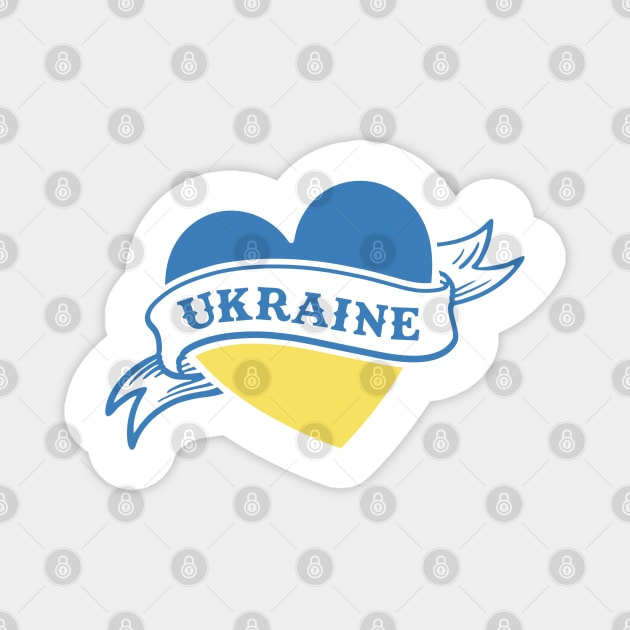 Ukraine Heart Magnet by Yule