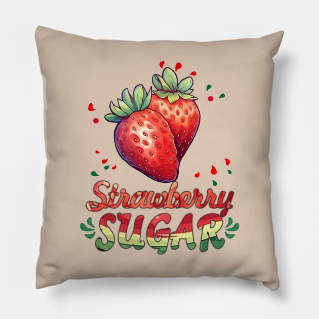 Strawberry Sugar Pillow by RainasArt