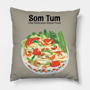 Thai Street Food Papaya Salad Pillow