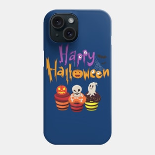 Happy Halloween cute spooky cupcakes Phone Case