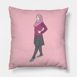 Purple and Black Pillow