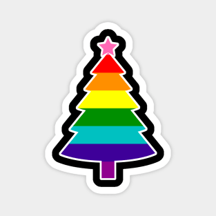 Christmas Tree LGBT Flag Gilbert Baker PRIDE Rainbow Magnet