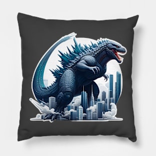 Godzilla and the City Pillow