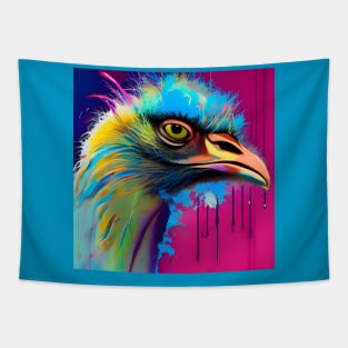 Colorful Emu Head Tapestry