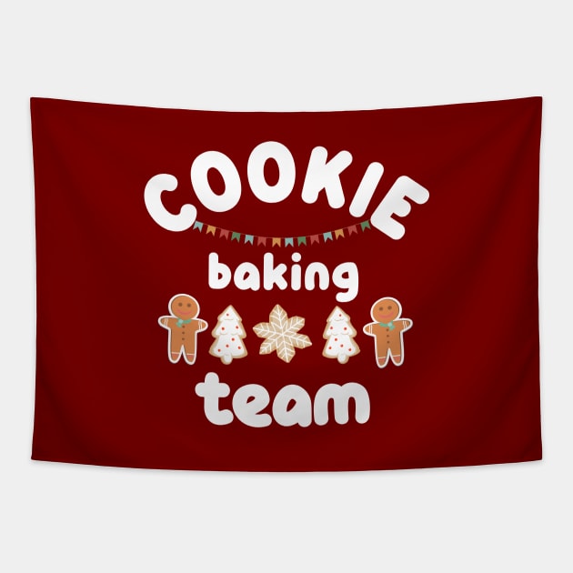 Cookie baking team, Family holiday matching look ideas, Christmas cookie baking Tapestry by ArtfulTat