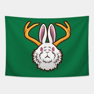 White Jackalope Tapestry