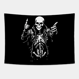 funny skeleton Tapestry