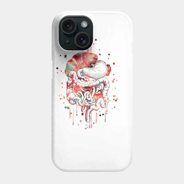 Digestive system Phone Case by RosaliArt