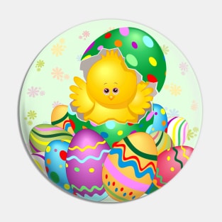 Easter Chick Cute Character Pin