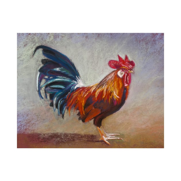 Rooster - Throw Pillow by Lyndarob