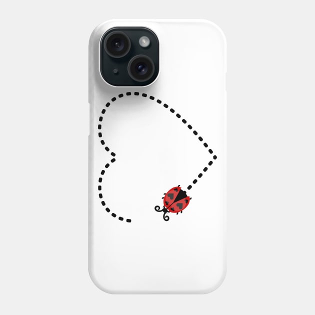 Ladybug Heart Phone Case by TTLOVE