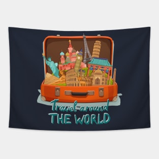 Travel Around The World Tapestry