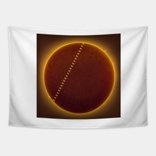 ISS transit across the solar disc, 2021, (C055/6451) Tapestry