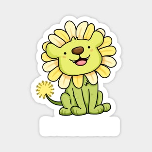 Dandelion Funny Lion puns are life Magnet