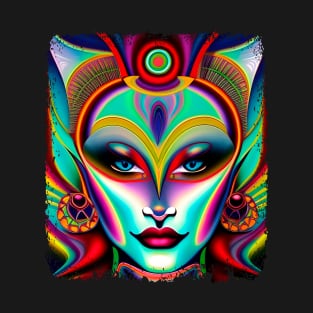 Catgirl DMTfied (30) - Trippy Psychedelic Art T-Shirt