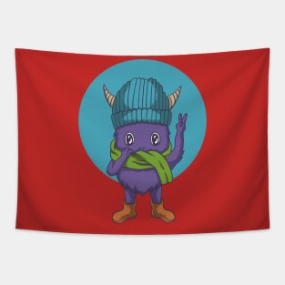 Peace cute monster Tapestry