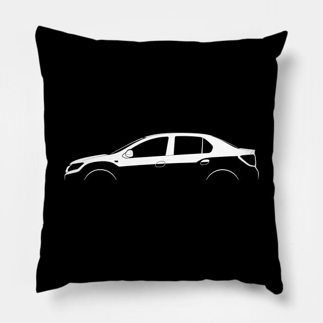 Dacia Logan (2012) Silhouette Pillow by Car-Silhouettes