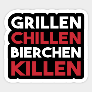 Grillen Lustiger Spruch Stickers Teepublic