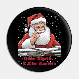 Santa's Got Your Back Pin