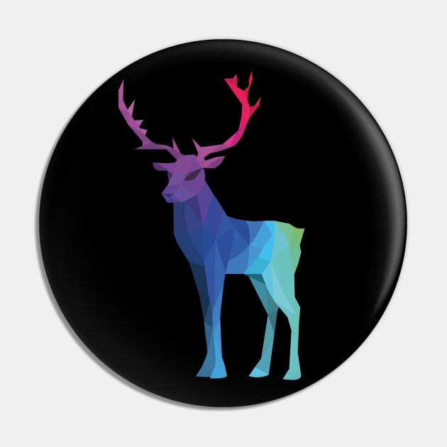 Colorful Reindeer Pin by shaldesign